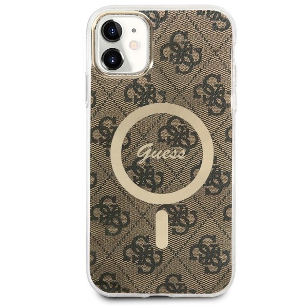 Guess GUHMN61H4STW iPhone 11 6.1&quot;brązowy/brown hardcase 4G MagSafe