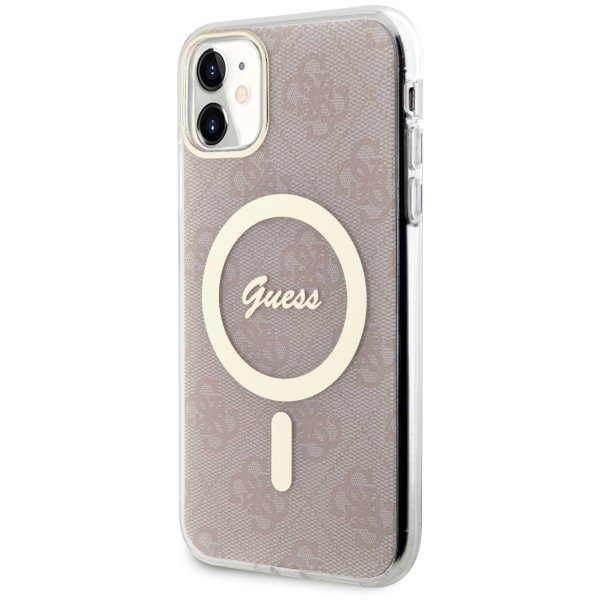 Guess GUHMN61H4STP iPhone 11 6.1&quot; różowy/pink hardcase 4G MagSafe