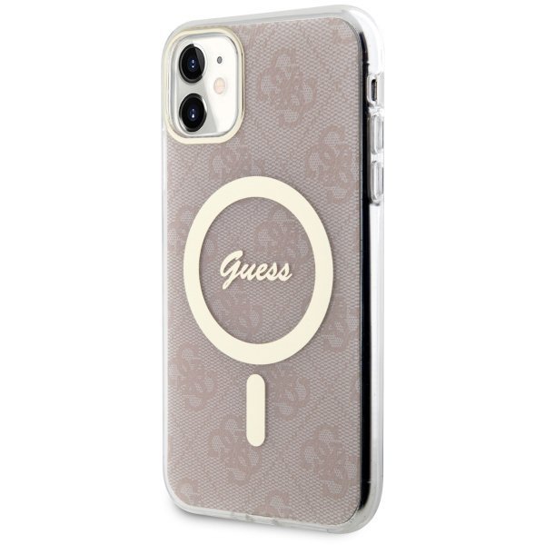 Guess GUHMN61H4STP iPhone 11 6.1&quot;różowy/pink hardcase 4G MagSafe