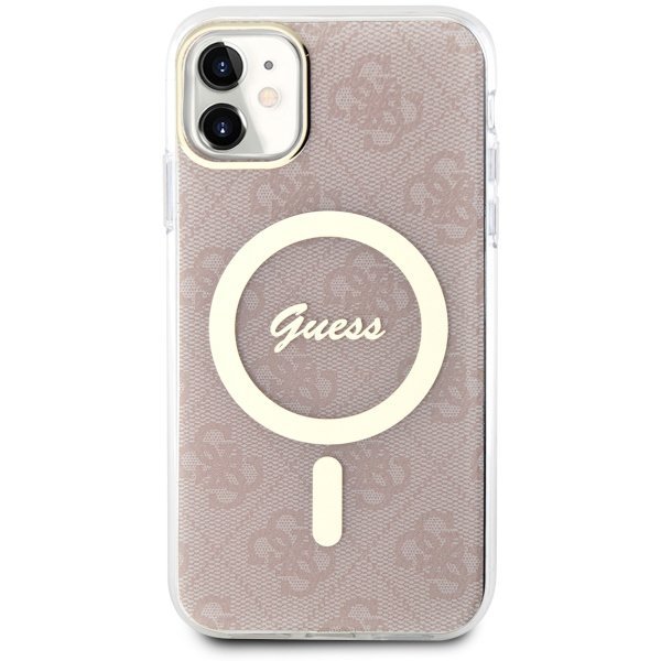 Guess GUHMN61H4STP iPhone 11 6.1&quot; różowy/pink hardcase 4G MagSafe