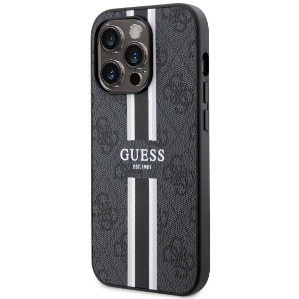 Guess GUHMP14XP4RPSK iPhone 14 Pro Max 6.7&quot; czarny/black hardcase 4G Printed Stripes MagSafe