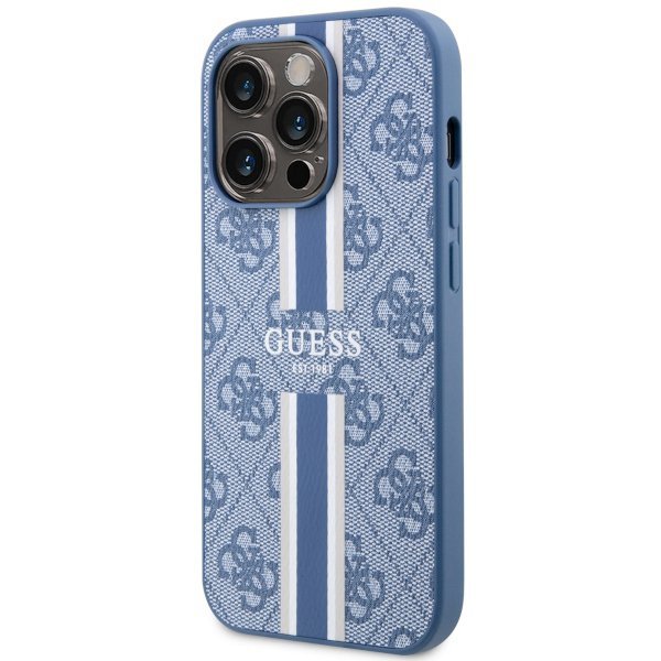 Guess GUHMP14XP4RPSB iPhone 14 Pro Max 6.7&quot; niebieski/blue hardcase 4G Printed Stripes MagSafe