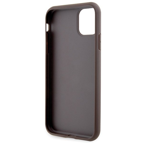 Guess GUHCN61P4SNW iPhone 11 / Xrbrązowy/brown hardcase 4G Stripe