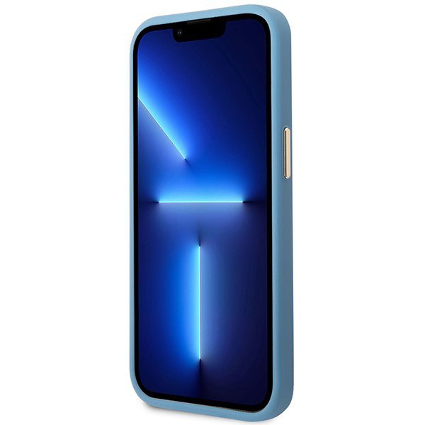 Guess GUHMP14LU4GPRB iPhone 14 Pro 6.1&quot; niebieski/blue hard case 4G Logo Plate MagSafe