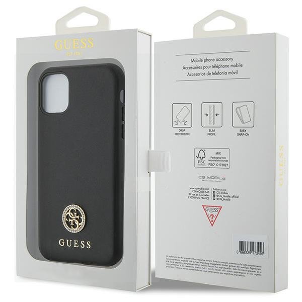 Guess GUHCN61PS4DGPK iPhone 11 / Xr 6.1&quot; czarny/black hardcase Strass Metal Logo