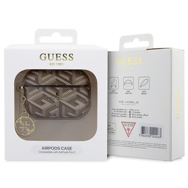 Guess GUAP2PGCE4CW AirPods Pro 2 (2022/2023) cover brązowy/brown GCube Charm