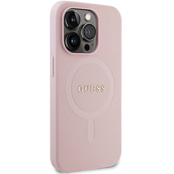 Guess GUHMP14XPSAHMCP iPhone 14 Pro Max 6,7&quot; różowy/pink hardcase Saffiano MagSafe