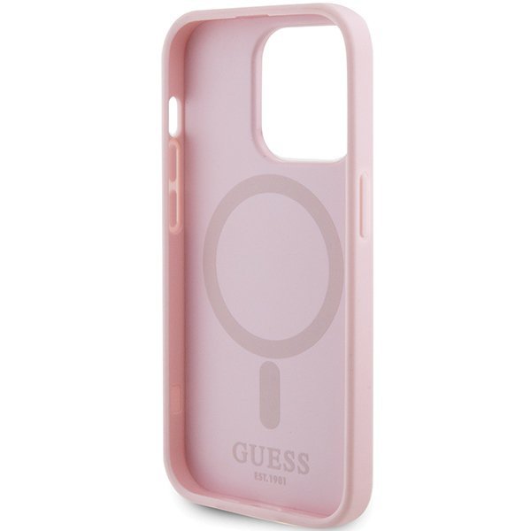 Guess GUHMP14XPSAHMCP iPhone 14 Pro Max 6,7&quot; różowy/pink hardcase Saffiano MagSafe