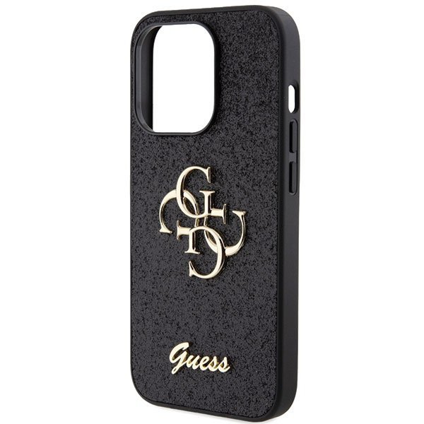 Guess GUHCP15XHG4SGK iPhone 15 Pro Max 6.7&quot; czarny/black hardcase Glitter Script Big 4G