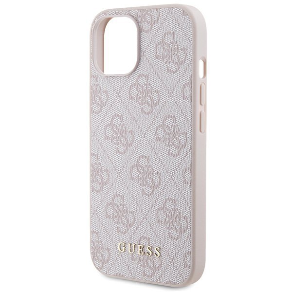 Guess GUHCP15MG4GFPI iPhone 15 Plus / 14 Plus 6.7&quot; różowy/pink hard case 4G Metal Gold Logo