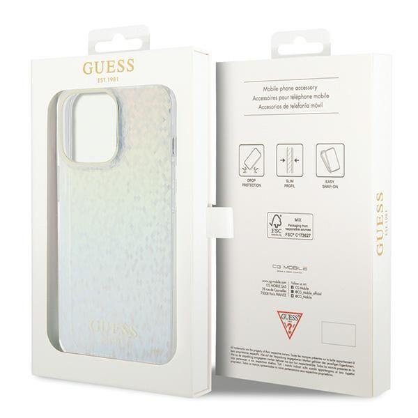 Guess GUHCP15XHDECMI iPhone 15 Pro Max 6.7&quot; wielokolorowy hardcase IML Faceted Mirror Disco Iridescent