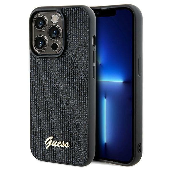 Guess GUHCP14XPMSDGSK iPhone 14 Pro Max 6.7&quot; czarny/black hardcase Disco Metal Script