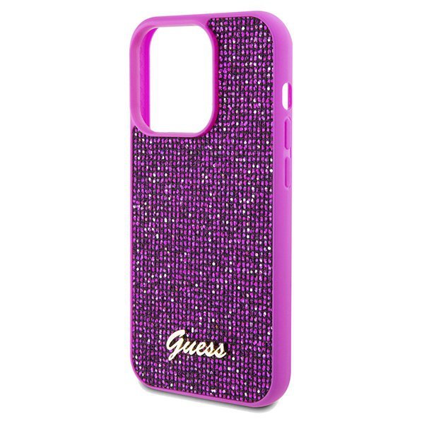 Guess GUHCP14XPMSDGSF iPhone 14 Pro Max 6.7&quot; fuksja/fuschia hardcase Disco Metal Script