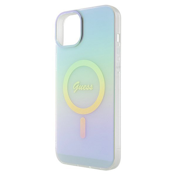 Guess GUHMP15MHITSQ iPhone 15 Plus / 14 Plus 6.7&quot; turkusowy/turquoise hardcase IML Iridescent MagSafe