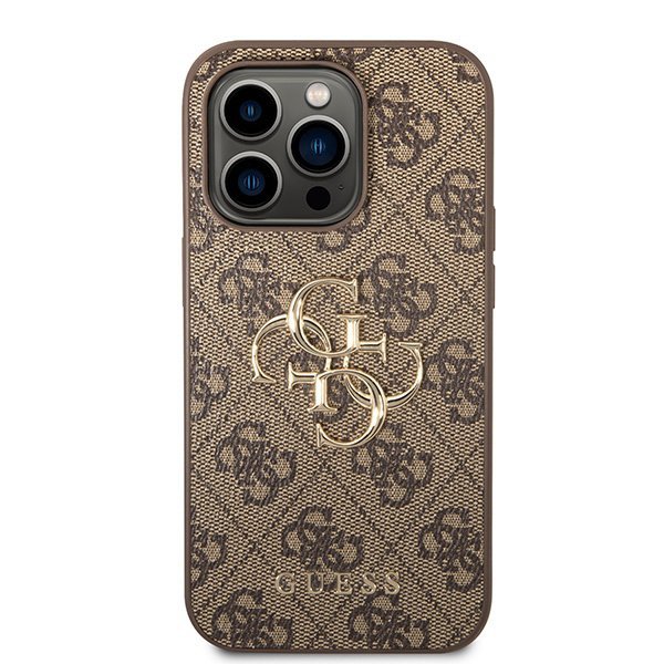 Guess GUHCP15L4GMGBR iPhone 15 Pro 6.1&quot; brązowy/brown hardcase 4G Big Metal Logo