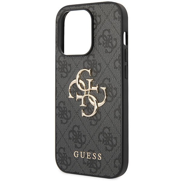 Guess GUHCP15L4GMGGR iPhone 15 Pro 6.1&quot; szary/grey hardcase 4G Big Metal Logo