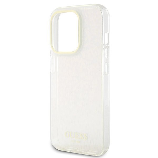 Guess GUHCP15LHDECMP iPhone 15 Pro 6.1&quot; różowy/pink hardcase IML Faceted Mirror Disco Iridescent