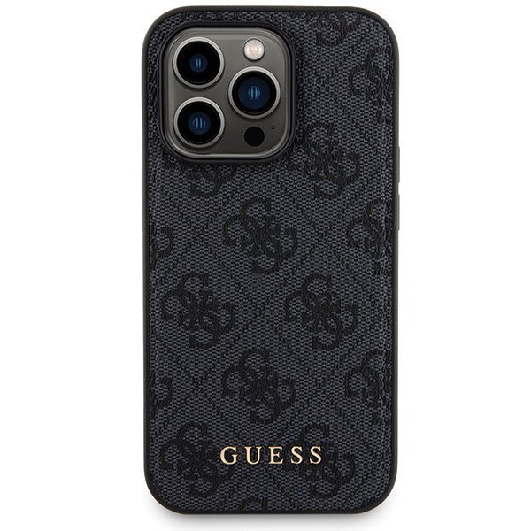 Zestaw Guess GUBPM5P15X4GEMGK iPhone15 Pro Max 6.7&quot; hardcase + Powerbank 5000mAh MagSafe czarny/black 4G Metal Logo