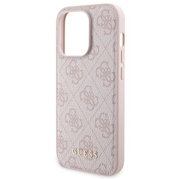 Zestaw Guess GUBPM5P15X4GEMGP iPhone15 Pro Max 6.7&quot; hardcase + Powerbank 5000mAh MagSafe różowy/pink 4G Metal Logo