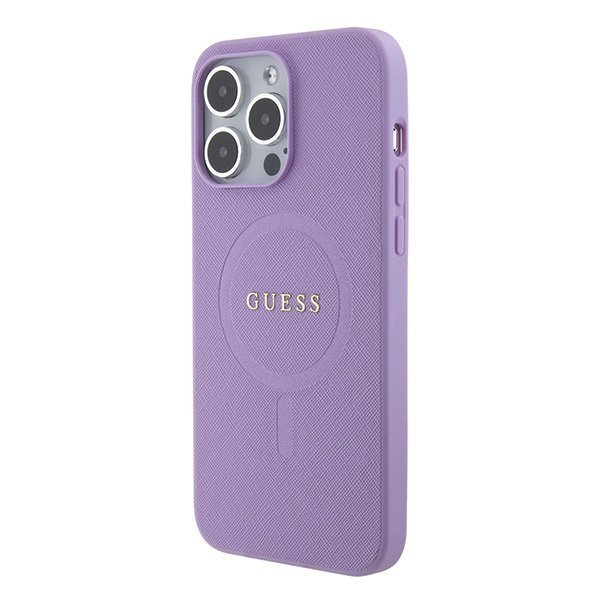 Guess GUHMP15XPSAHMCU iPhone 15 Pro Max 6.7&quot; fioletowy/purple hardcase Saffiano MagSafe
