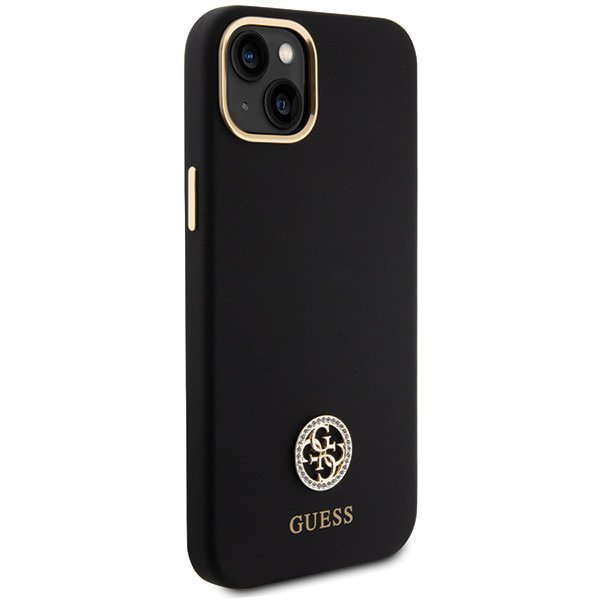 Guess GUHCP15M4DGPK iPhone 15 Plus/ 14 Plus 6.7&quot; czarny/black hardcase Silicone Logo Strass 4G
