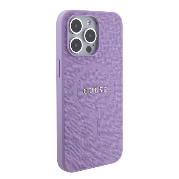 Guess GUHMP15LPSAHMCU iPhone 15 Pro 6.1&quot; fioletowy/purple hardcase Saffiano MagSafe