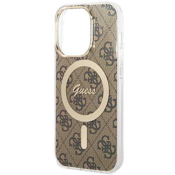 Guess GUHMP15LH4STW iPhone 15 Pro6.1&quot; brązowy/brown hardcase IML 4G MagSafe