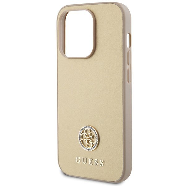 Guess GUHCP15XPS4DGPD iPhone 15 Pro Max 6.7&quot; złoty/gold hardcase Strass Metal Logo