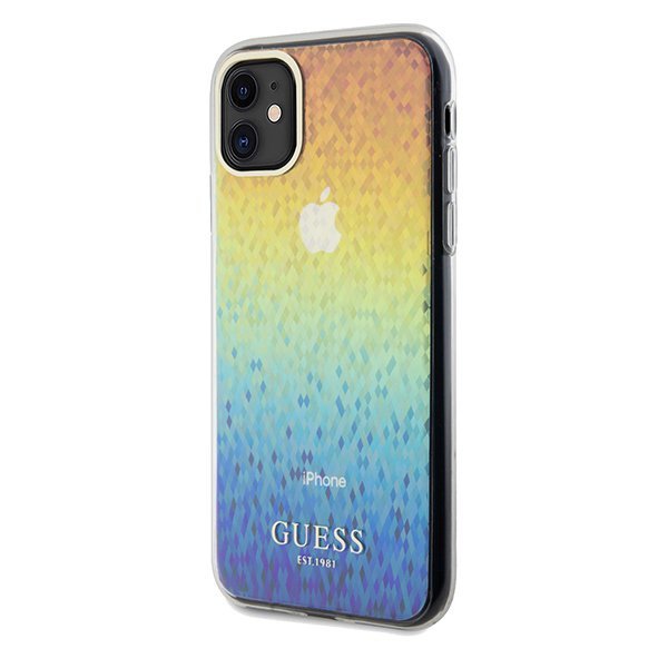 Guess GUHCN61HDECMI iPhone 11 / Xr 6.1&quot; wielokolorowy hardcase IML Faceted Mirror Disco Iridescent