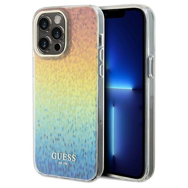 Guess GUHCP13LHDECMI iPhone 13 Pro / 13 wielokolorowy hardcase IML Faceted Mirror Disco Iridescent
