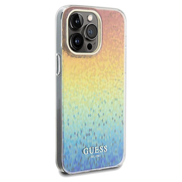 Guess GUHCP13LHDECMI iPhone 13 Pro / 13 wielokolorowy hardcase IML Faceted Mirror Disco Iridescent