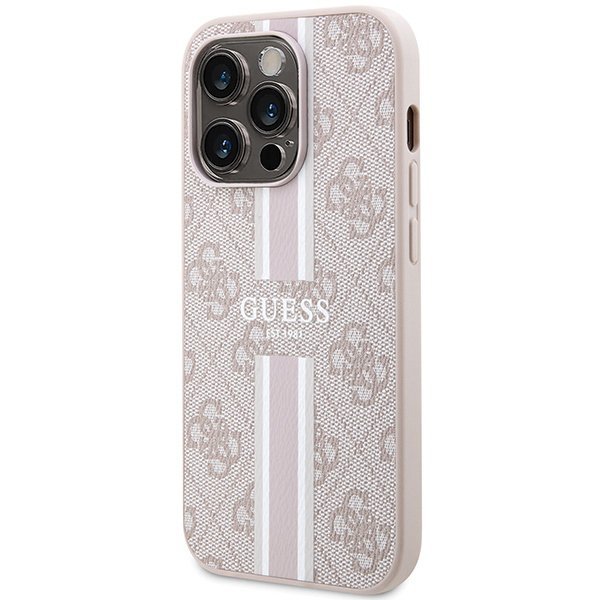 Guess GUHMP15XP4RPSP iPhone 15 Pro Max 6.7&quot; różowy/pink hardcase 4G Printed Stripes MagSafe