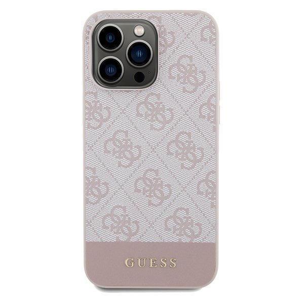 Guess GUHCP15XG4GLPI iPhone 15 Pro Max 6.7&quot; różowy/pink hard case 4G Stripe Collection