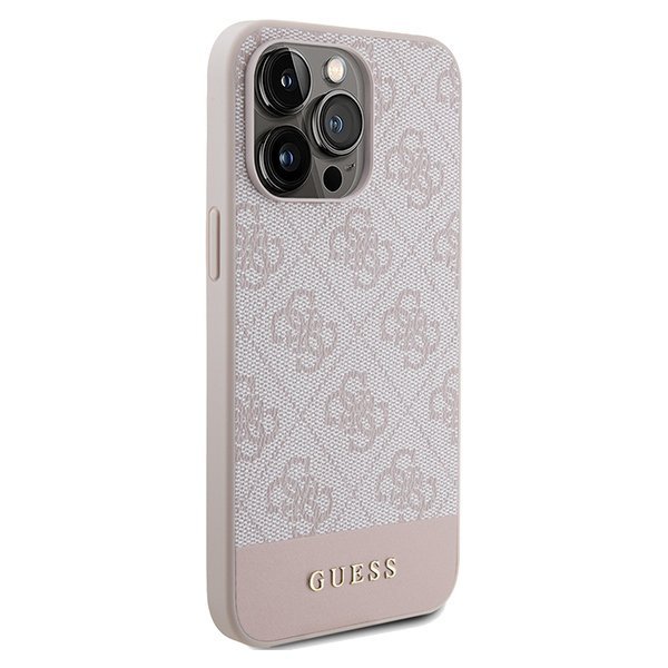 Guess GUHCP15XG4GLPI iPhone 15 Pro Max 6.7&quot; różowy/pink hard case 4G Stripe Collection