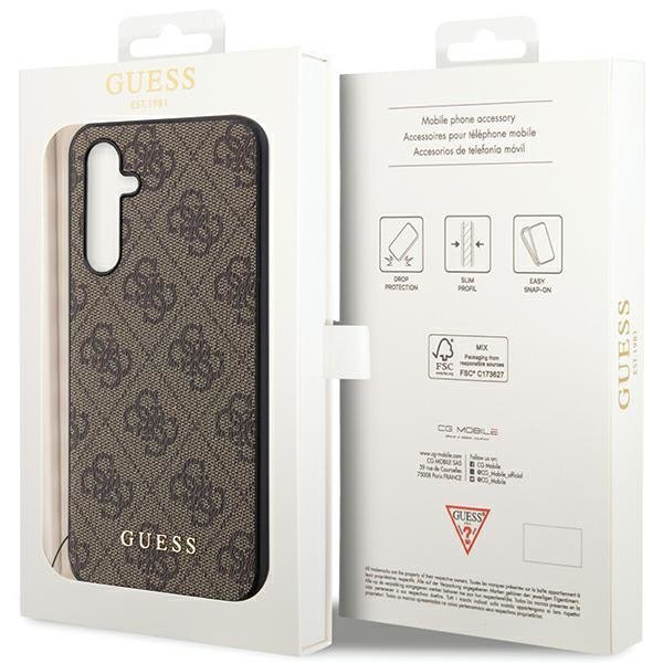 Guess GUHCS23FEGF4GBR S23 FE S711 brązowy/brown hardcase 4G Charms Collection