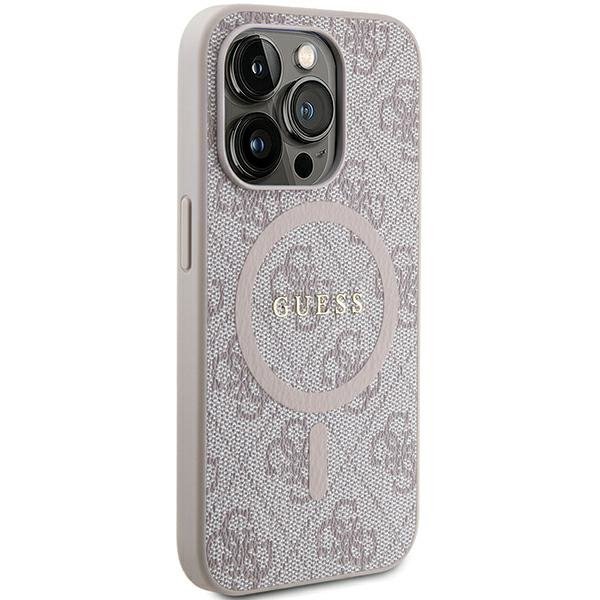 Guess GUHMP13XG4GFRP iPhone 13 Pro Max 6.7&quot; różowy/pink hardcase 4G Collection Leather Metal Logo MagSafe