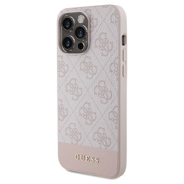 Guess GUHCP14LG4GLPI iPhone 14 Pro 6,1&quot; różowy/pink hard case 4G Stripe Collection