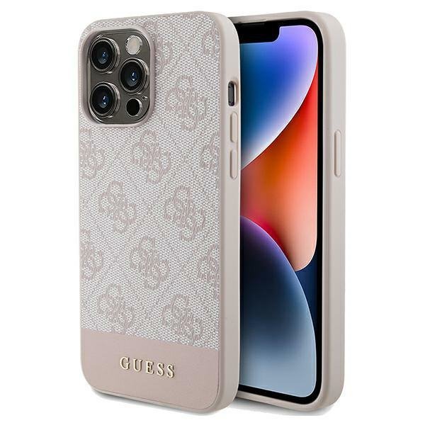 Guess GUHCP14XG4GLPI iPhone 14 Pro Max 6,7&quot; różowy/pink hard case 4G Stripe Collection