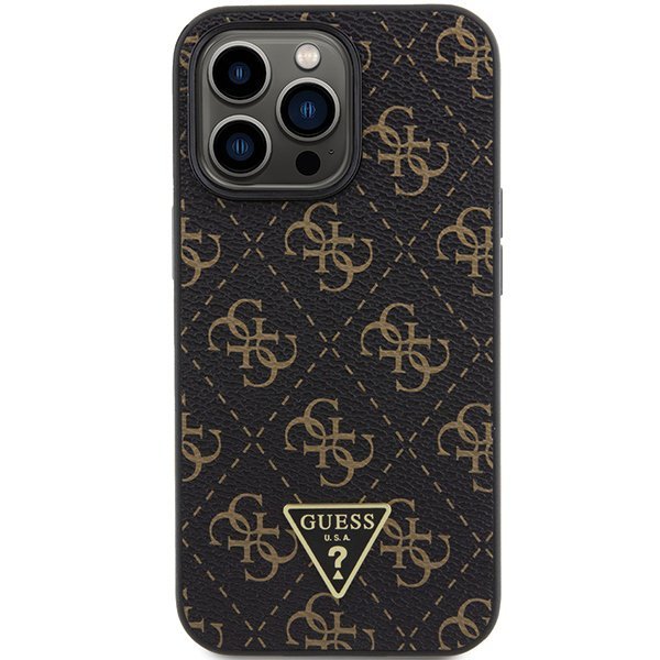 Guess GUHCP13LPG4GPK iPhone 13 Pro / 136.1&quot; czarny/black hardcase 4G Triangle Metal Logo
