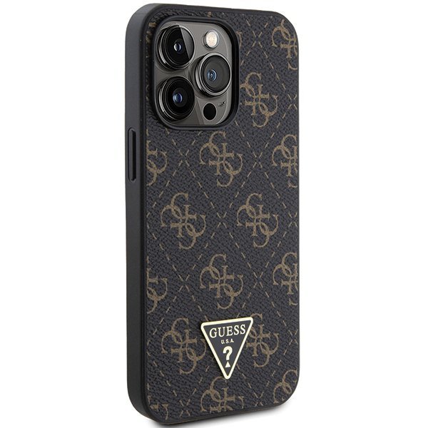 Guess GUHCP14LPG4GPK iPhone 14 Pro 6.1&quot; czarny/black hardcase 4G Triangle Metal Logo