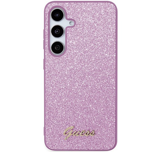 Guess GUHCS24MHGGSHU S24+ S926 fioletowy/purple hardcase Glitter Script