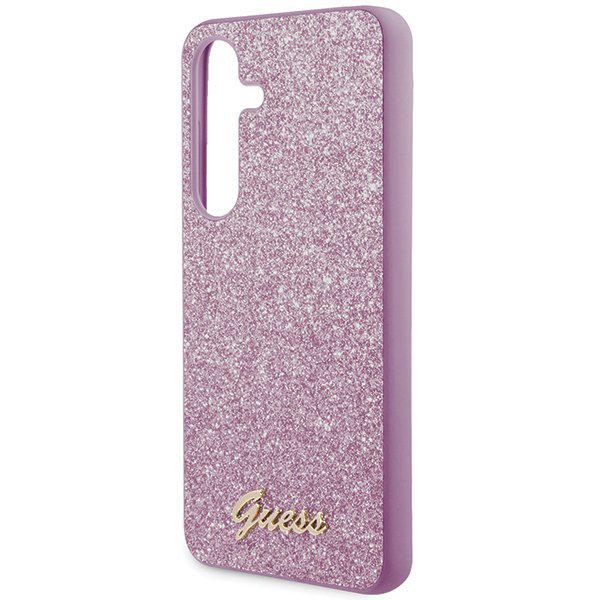 Guess GUHCS24MHGGSHU S24+ S926 fioletowy/purple hardcase Glitter Script