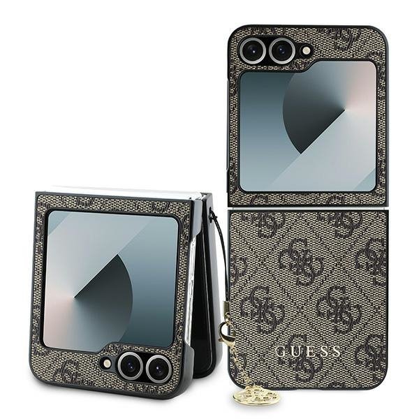 Guess GUHCZF6GF4GBR Z Flip6 F741brązowy/brown 4G Charm