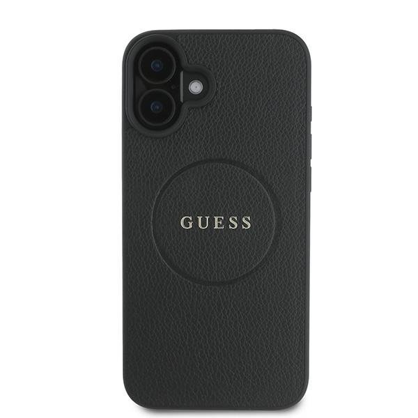 Guess GUHMP16MPGHSMMK iPhone 16 Plus 6.7&quot; czarny/black hardcase Grained Ring MagSafe