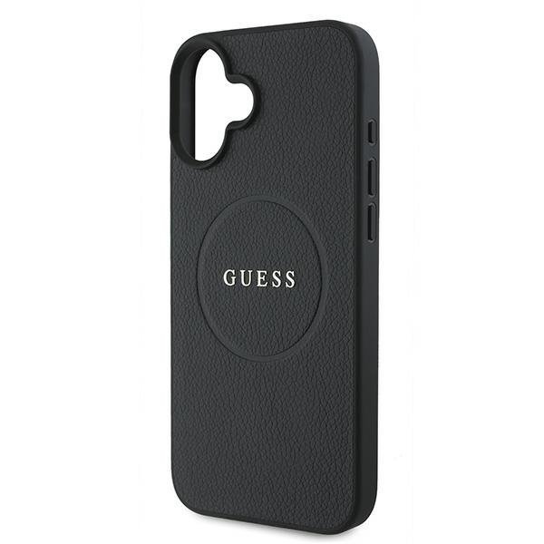 Guess GUHMP16MPGHSMMK iPhone 16 Plus 6.7&quot; czarny/black hardcase Grained Ring MagSafe