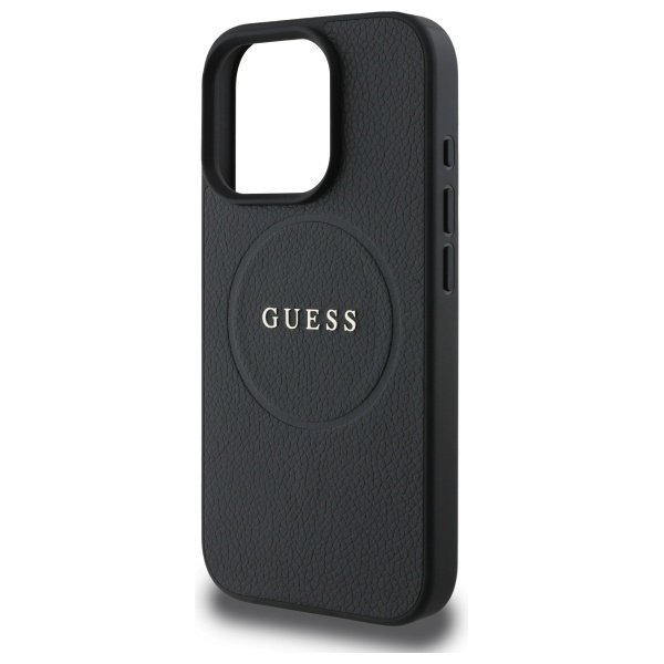 Guess GUHMP16XPGHSMMK iPhone 16 Pro Max 6.9&quot; czarny/black hardcase Grained Ring MagSafe