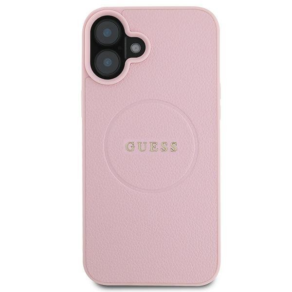Guess GUHMP16MPGHSMMP iPhone 16 Plus6.7&quot; różowy/pink hardcase Grained Ring MagSafe