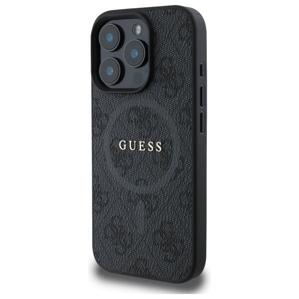 Guess GUHMP16XG4GFRK iPhone 16 Pro Max 6.9&quot; czarny/black hardcase 4G Ring Classic Logo MagSafe