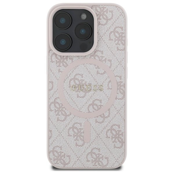 Guess GUHMP16XG4GFRP iPhone 16 Pro Max 6.9&quot; różowy/pink hardcase 4G Ring Classic Logo MagSafe