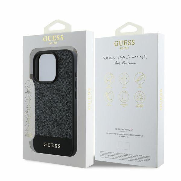 Guess GUHCP16XG4GLGR iPhone 16 Pro Max6.9&quot; szary/grey hardcase 4G Bottom Stripe